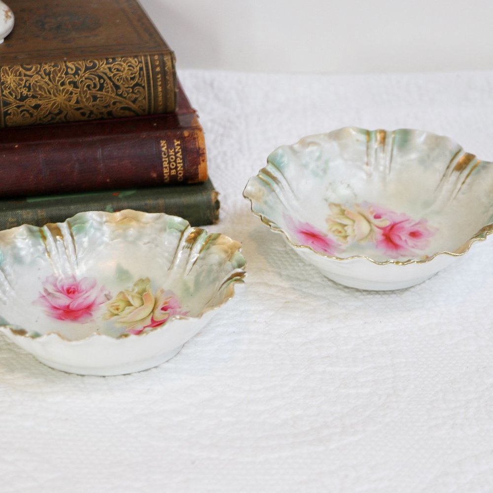 Vintage RS Prussia Luster Ware Opalescent Bowls